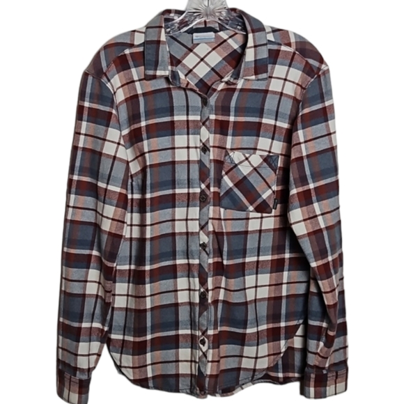 Columbia Tops - Columbia Plaid Flannel Button Up Long Sleeve Size s